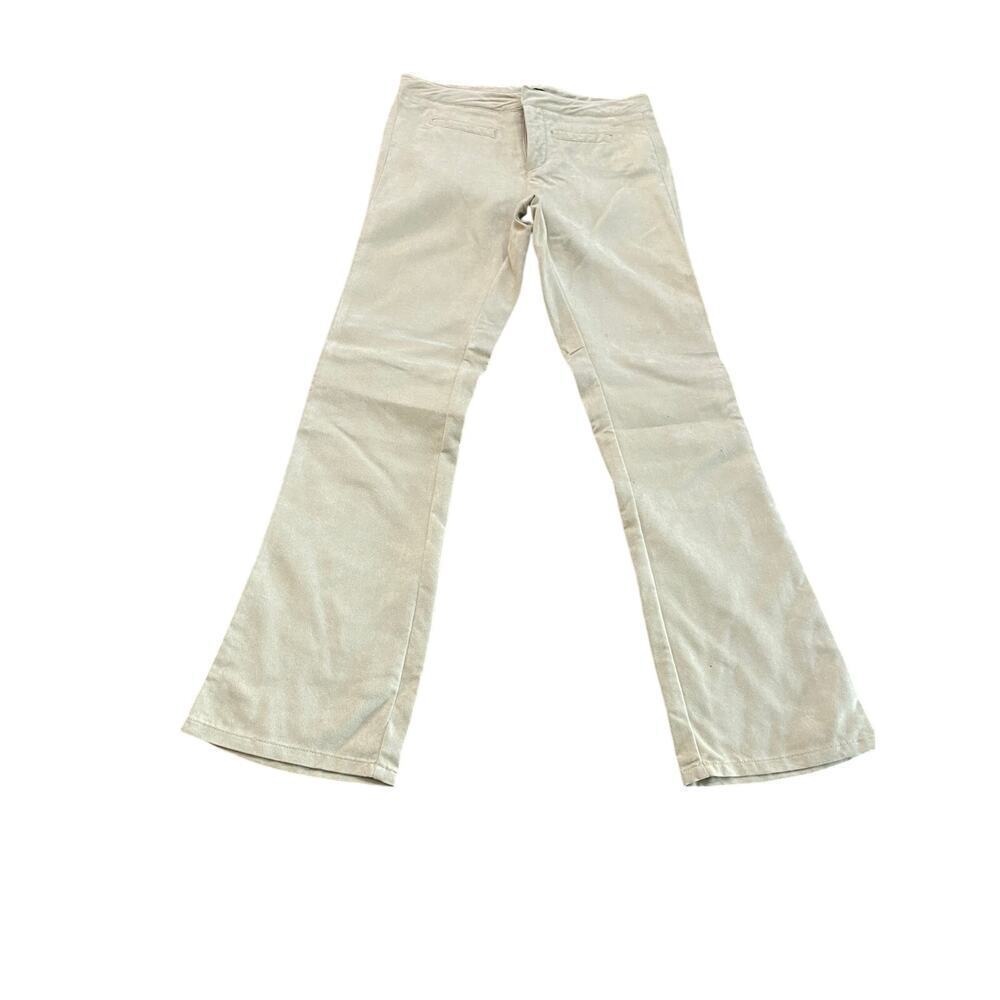 Vintage Z.cavaricci Cream Flared Leg Chinos Khaki Pants Size 5 Y2K